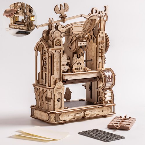 3D Puzzles for Adults - Wooden Puzzles for Adults, Classic Printing Press Building Kits, Wood Puzzles