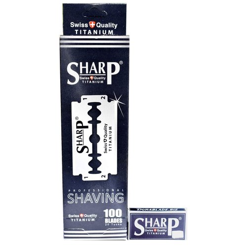 100 Sharp Titanium Double Edge Razor Blades For Safety Razor - Men´s Safety Razor Blades For Shaving For Men For A Smooth And Clean Shave (1 Year Supply)