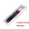 Scala 5 Colors Mix Gradient Rainbow Colorful 12 Rows/tray C Curl 0.10 Flash Eyelash Extension Nature Long Gradient Mink False Individual Eye Lashes Makeup Mink Fake False Eyelashes (12mm)