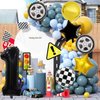 Race Car Balloons 1th Birthday Decorations for Boy, 40 Inch Racetrack Black 1 Balloon, Race Car Balloon for Race Car Birthday Party Decorations and Race Car Theme Party Decorations