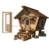 AUEAR, 1:12 Dollhouse Miniature Furniture Unpaint Wooden Doors for DIY Scene Doll Home Furniture Craft (2 Panel Style A)