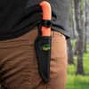 OUTDOOR EDGE Zip Blade - 4.0" Fixed Blade Hunting Knife for Skinning and Gutting Big Game - Includes Black Nylon Belt Sheath