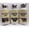 Lot of 3 Bath and Body Works Champagne Toast Pop Fizz Clink 24 hr Moisture Body Lotion 8 fl Oz each