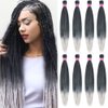 AQINBEL Pre-stretched Braiding Hair 26 Inches -8 Bundles Itch Free Synthetic Fiber Crochet Twist Braids Yaki texture Braiding Hair Extensions (1B/Silver#)