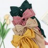 VRbeatter Girls' Classic Hair Bow Big Bow Hair Clips Solid Color Bowknot Hairpin Barrette with Long Silky Satin, Handmade（Yellow,Green,Pink,Khaki）