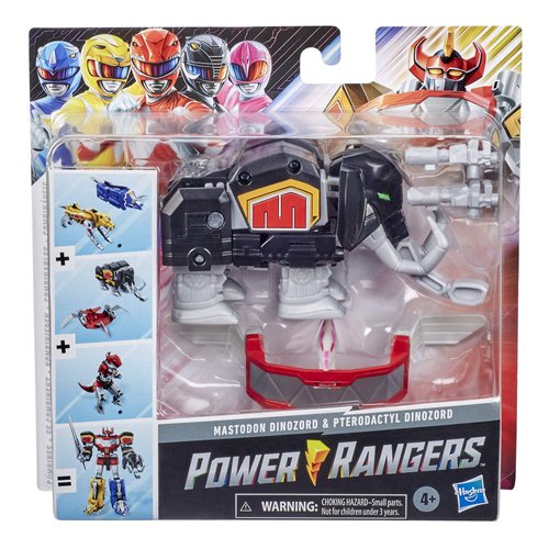 Power Rangers Mighty Morphin Mastodon Dinozord and Pterodactyl Dinozord Toy 2-Pack Action Figures Part of Dino Megazord for Kids Ages 4 and Up