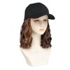AliRobam Hat with Natural Wave hair Extensions attached for woman Baseball cap wig Short Mixed Brown Bob Hairstyle Adjustable Wig (Mbrown)