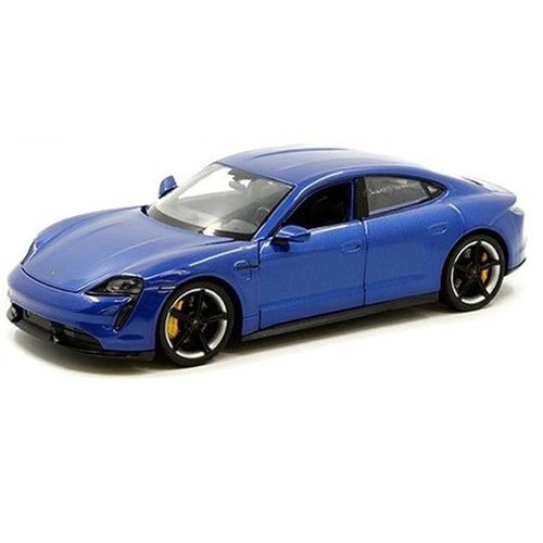 Taycan Turbo S Blue Metallic NEX Models 1/24 Diecast Model Car by Welly 24107blue