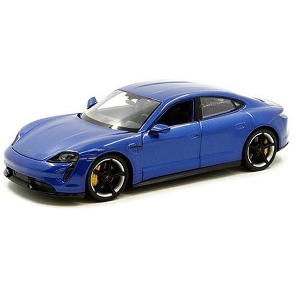 Taycan Turbo S Blue Metallic NEX Models 1/24 Diecast Model Car by Welly 24107blue