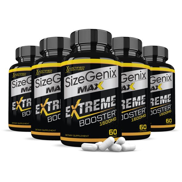 (5 Pack) Sizegenix Max 1600MG Advanced Men's Health Formula 300 Capsules