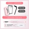 LSxia Double-headed Eye Brow Wax Pen, 2 in 1 Clear Eye-brow Gel Pencil with Eye-brow Comb, Waterproof Brow Gel/Eye-brow Styling Soap/Eye-brow Wax Pencil for Reshape the Boundary 3D Eyebrows Makeup