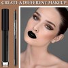 DuoZeng Black Matte Liquid Lipstick,2 Pcs Lip Liner and Lipstick Set,Black Lip Stain Gloss Long Lasting Waterproof Lipgloss High Pigmented Smudge Proof Matte Lipstick Black Lip Liner Lip Makeup Set