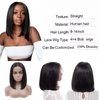 ISEE Hair Short Bob Wigs Human Hair Lace Closure Wigs Brazilian Virgin Human Hair Straight Bob Lace Front Wigs For Black Women Pre Plucked with Baby Hair Natural Black 12 Inch