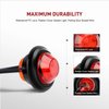 Nilight - TL-04 10 PCS 3/4 Inch Round LED Clearance Light LED Front Rear Side Marker Indicator Light Bullet Marker Light for Truck RV Car Bus Trailer Van Caravan Boat 12V, Red, 2 Years Warranty