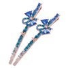 8 Pieces/4 Pairs Rhinestone Bobby Pins 2.36" Crystal Hairpin Sparkling Metal Hair Clips Styling Decorative Accessories for Lady Women Girls