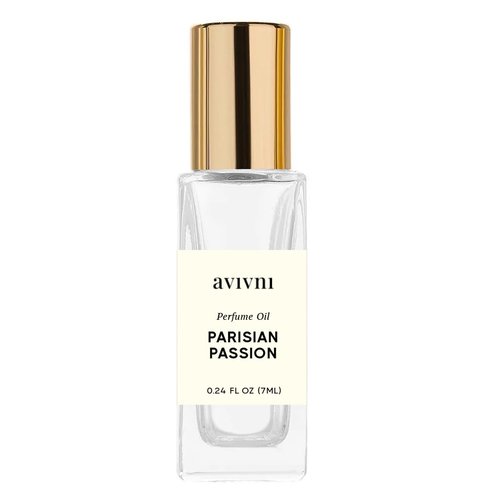 Avivni Parisian Passion Perfume- Long Lasting Luxury Perfume Oil RollOn, Clean Ingredients (7ml), Jasmine, Rose, Patchouli, Tonka, Pocket-Sized Coco Scent with Projection