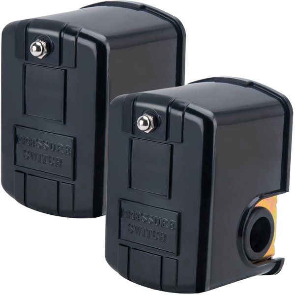 2 Pack Pressure Switch for Well Pump, Well Pressure Switch 40-60 psi, Water Well Pressure Switch 1/4" Female NPT Black