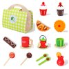 JAUNTY Tea Party Set Toy for Little Toddler Girl 3 4 5 6 Years Old, Wooden Tea Set Pretend Role Play Kitchen Toy with Carrying Case, 3-5 Year Old Kids Girls Boys Birthday