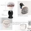 Shaving Brush Set for Men, 4pcs Shaving Set Includes Shaving Brush, Shaving Soap, Shaving Bowl and Brush Stand