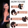 CHARSUN 32 inch Long Braided Ponytail Extensions for Women, Straight Wrap Around Hair Extensions With Hair Tie, Natural Soft DIY Synthetic Ponytail Hair Extensions Daily Wear (Natural Black)