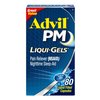 Advil PM Liqui-Gels Pain Reliever and Nighttime Sleep Aid, Pain Medicine with Ibuprofen for Pain Relief and Diphenhydramine HCL for a Sleep Aid - 80 Liquid Filled Capsules - Back to College