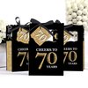Big Dot of Happiness Adult 70th Birthday - Gold - Birthday Party Favor Boxes - Set of 12