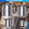 20 Pcs Safety Round Handle Wedges Axe Hand Metal Wedge Hammer Handle Steel Wedge Mauls Handle Wedge Kit for Axe Claw Hammer Sledge (0.31/ 0.39/ 0.47/ 0.55 Inch)