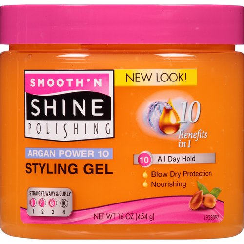 Smooth N Shine Argan Power 10 Nourishing Styling Gel, 16 Ounce
