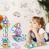 Magnetic Tiles 80pcs Magnet Building Blocks Set Creative Stacking Toys for Kids, 3D DIY Construction Kit Preschool Child Montessori Toys STEM Learning Toys Gifts for Girls Boys 3 4 5 6 7 Years