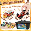 SevenQ Party Favors Toy Cars for Boys with Storage Box, 67Pcs Pull Back Cars F1 Race Cars Bulk, Treasure Box Toys for Classroom Goodie Bag Stocking Stuffers for Kids Toddler Vehicles Mini Fidget Toys
