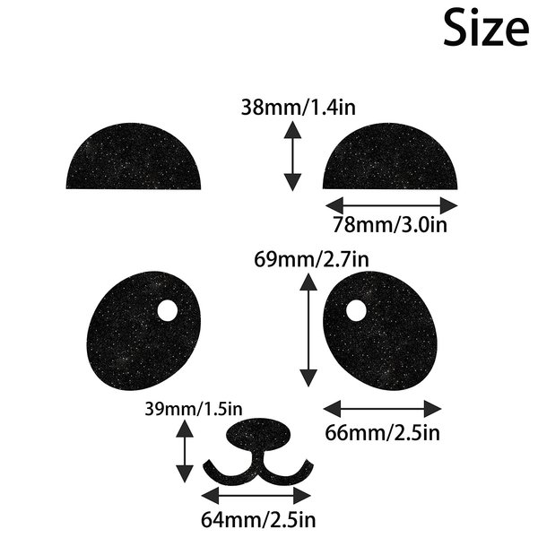 Panda Bear happy Birthday Cake Topper Animal Zoo Themed Kids Boy Girl family Party Decorations Supplies Black Sparkle Decor LIANGSS