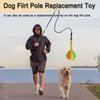 SYOOY 2 Pack Dog Fleece Rope Toy Dog Flirt Pole Replacement Toys to Chase and Tug Interactive Dog Toys with Chewing Rope Pet Braided Rope Tether Lure Toy to Outdoor Exercising Training