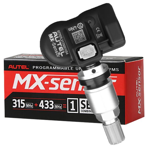 Autel TPMS Sensor Universal 1 Sensor with Dual Frequency (315MHz + 433MHz), Tire Pressure Monitoring Sensor Replacement for 99% Vehicles, Programmable by Autel TPMS Tool (Metal Valve)