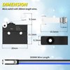 Joinfworld Micro Limit Switch with Lever 6A 12V DC Waterproof Sealed Roller Lever Microswitch SPDT 3 PIN 5A 250VAC with Pre-Wired - 2PC