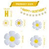 32pcs Daisy Flower Birthday Banner Balloons Decoration,Daisy Birthday Decorations，Daisy Flower Girls Boys Birthday Party Supplies