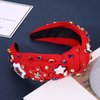 NVENF 4th of July Headbands, American Flag Star Headband Pearl Crystal Rhinestone Knotted Headbands Patriotic 4th of July Accessories Outfits for Women Holiday Gifts (American Flag 7)