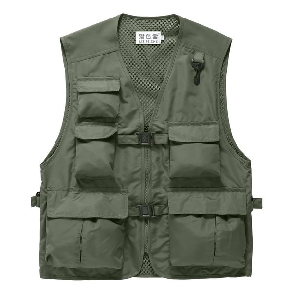 Liesezhe Women's Mesh Breathable Fishing Vest, Multi-pockets Journalist Photographer Travel Waistcoat Jacket