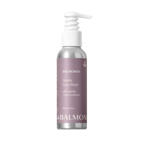 Balmonds Gentle Foaming Face Wash – Natural Face Cleanser for Sensitive Skin, Allergy-Prone, Vegan, Gluten-Free – Boosts Collagen & Improves Skin Health - 4.2 Fl Oz