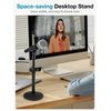 InnoGear Desktop Microphone Stand, Upgraded Adjustable Table Mic Stand with Mic Clip and 5/8" Male to 3/8" Female Screw for Blue Yeti Snowball Spark & Other Microphone