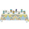 Hzleyw 2 Pcs Adventure World Awaits Tablecloth, The Adventure Begin Birthday Party Supplies Decorations–Adventure Party Table Cover (70.9" x 42.5")