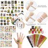 295 Pieces Softball Party Favors Supplies Set Bulk Mini Softball Slap Bracelet Tattoo Sticker Keychain Adjustable Bracelet Goodie Bag Fillers for Sports Softball Party Gifts Bags (Softball)