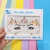 glow in the dark face gems stick on face jewels festival rave outfit mermaid rhinestone diamond pastie fluorescent body glitter jewels halloween face makeup (tp319 around eyes)