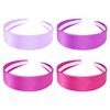ACO-UINT 4 Pack Purple Headbands for Women, Satin Head Bands for Women's Hair Wide Headbands, Non-silp Thick Headbands 70s Hair Accessories for Women