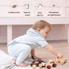 let's make Organic Baby Push Car Wooden Toys 2pc Wood Car and Fine Movement Development and Infant Grasping Montessori Toys