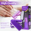 Foot Callus Remover Set,Pedicure Kit Includes 1 Stainless Foot Rasp Foot File,4 Foot Pumice Stone & 1 Nail Brush,Foot Scrubber Remove Hard Dry Skin,Foot Care Pedicure Tools for Wet and Dry Feet,Purple