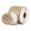 MUNBYN 2 Inch Brown Circle Thermal Sticker Labels, Self-Adhesive Round Direct Thermal Labels, Multi-Purpose Roll Sticker Labels for DIY Logo Design, QR Code, Name Tag, Brown 750 Labels/1 Roll