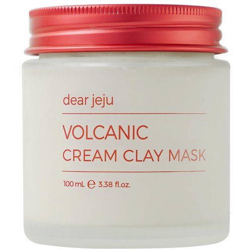 dear jeju Volcanic Cream Clay Mask - Premium 3-in-1 Korean Clay Mask for Pore Cleansing, Exfoliation & Moisturizing, 3.38 fl. Oz