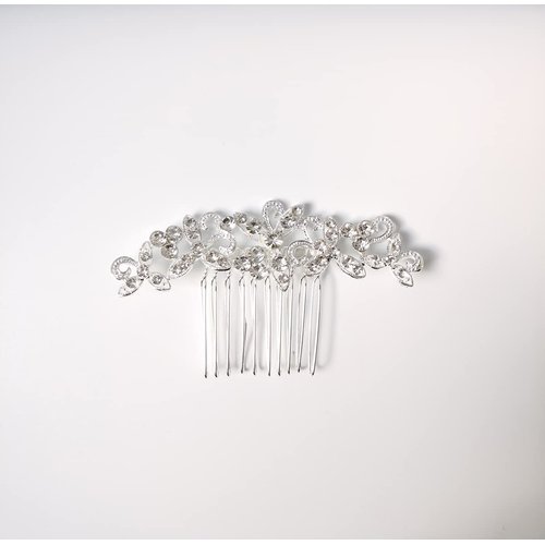 Suandsu Hair Comb Rhinestones Side Combs Crystal Bridal Hair Piece Accessories F
