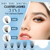 KevKev Lash Clusters Kit 3D Fluffy Cluster Lashes 30D+40D+50D 320 Pcs DIY Lash Extensions Eyelash Clusters GLue Individual Lashes Remover Cluster Thin Band & Soft (Fluffy 30D+40D+50D Kit,8-16mix)