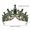 Rannyrena Rhinestone Crystal Tiara Crown for Women Silver Bridal Wedding Headband Elegant Princess Hair Accessories for Birthday Prom Quinceanera (Dark gold-green, Standard)